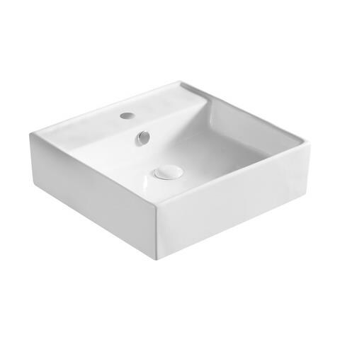 Lavabo Appoggio 46.5x46.5 Cm La40 Bianco - Foto 1
