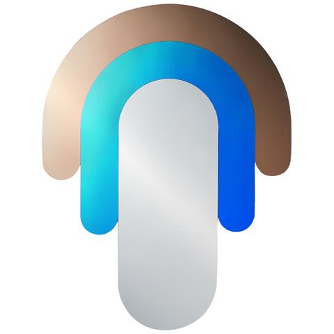 Specchio Mespaul 60 Cm 80 Cm Multicolore - Foto 2