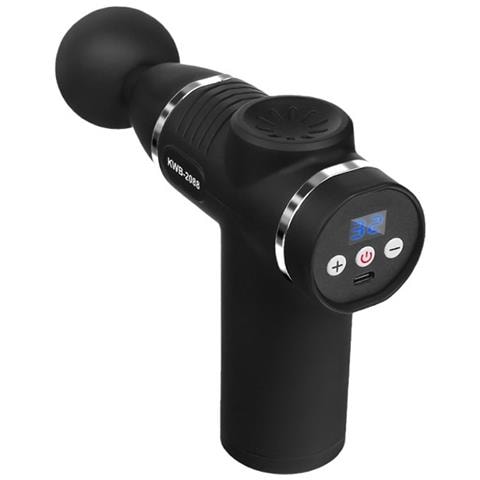 Mini Pistola A Fascia A 32 Velocità: Massaggiatore Muscolare Lcd Ricaricabile Per Percussioni Dei Tessuti Profondi Black + Silver - Foto 1