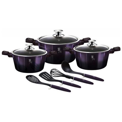 BH-7141 Set di pentole antiaderenti viola - Foto 1