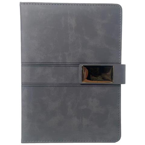 Quaderno A5 Business Con Chiusura Magnetica, Copertina Rigida In Pu E Porta Penna Grey - Foto 1