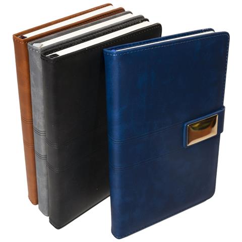 Quaderno A5 Business Con Chiusura Magnetica, Copertina Rigida In Pu E Porta Penna Grey - Foto 2