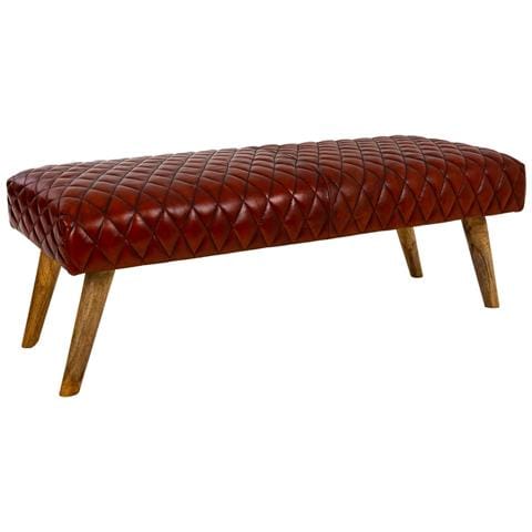 Sgabello In Pelle Rossa 115x53x38h - Foto 1