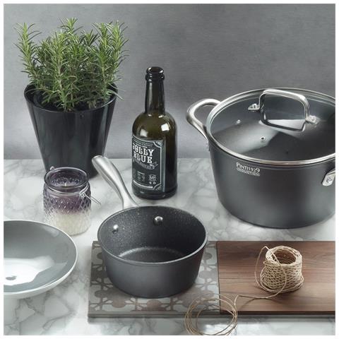 Casseruola un manico ST1 16 cm - Rivestimento a 3 Strati Senza PFOA - Manico Ergonomico in Acciaio Inox - Adatta a Tutti i Piani Cottura, Compresa l’Induzione - Ideale per Riscaldare, Cucinare Latte, Sughi e Porzioni Uniche - Made in Italy - Foto 2