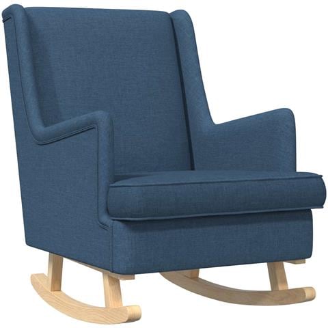 Sedia a dondolo Blu 62 x 80 x 85 cm Tessuto - Foto 1