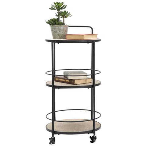 Carrello Arex In Ferro E Mdf Nero E Rovere - 40 X 41,5 X H 82 Cm - Foto 2