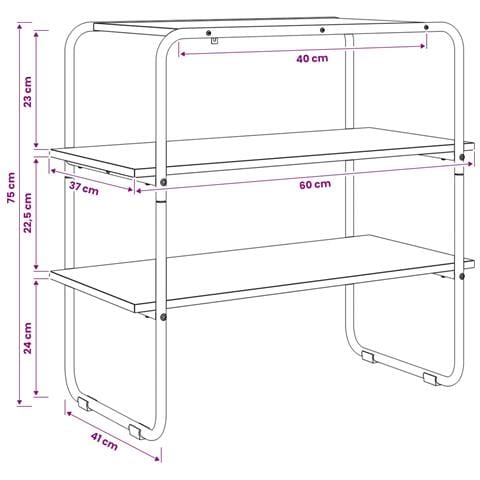 Tavolo consolle Rovere Fumo 60 x 41 x 75 cm - Foto 8