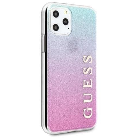 Guess Guhcn65pcuglpbl Custodia Glitter Gradient Per Iphone 11 Pro Max Color Rosa /blu. - Foto 1