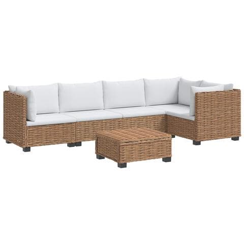 6 pz Set Lounge in Rattan con Cuscini GENDT Rattan naturale - Foto 1