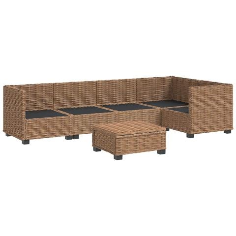 6 pz Set Lounge in Rattan con Cuscini GENDT Rattan naturale - Foto 10