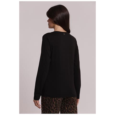 T-SHIRT MANICHE LUNGHE ""FASHI-ON E FASHI-OFF"" - Colore: Nero - Taglia: S - Foto 4