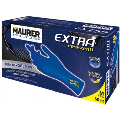 Guanti in lattice monouso ambidestri Confezione 50 Pz Tg X L Maurer - Foto 2