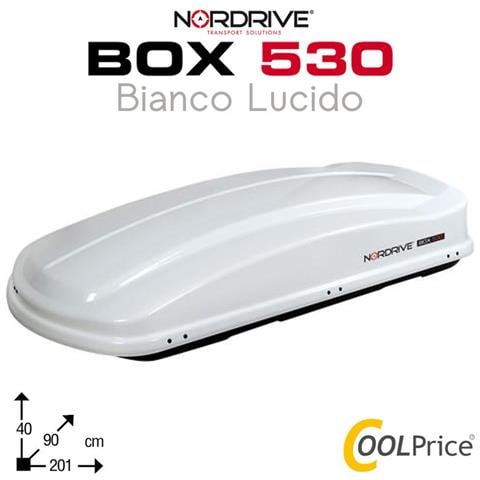 Box Da Tetto Baule Portatutto 530l Bianco Lucido Abs - Foto 1