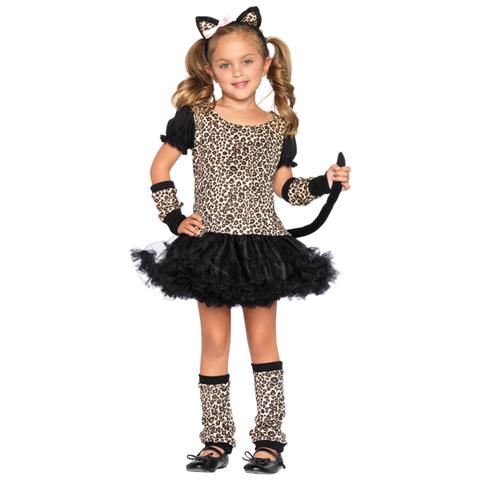Travestimento Da Leopardo Per Bambina - Taglia: 7-10 Anni (122-128 Cm) - Foto 1