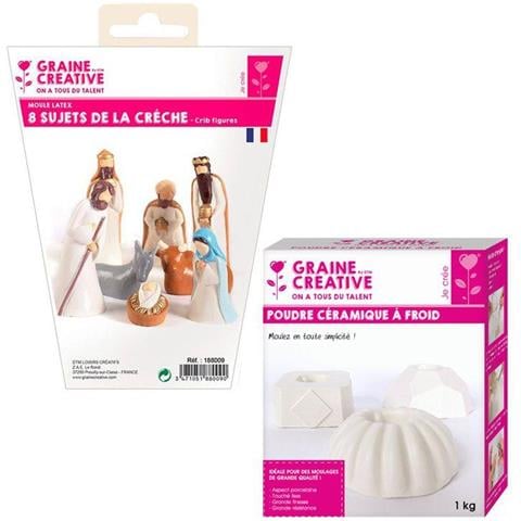 8 Stampi In Lattice Santons - Presepio Di Natale + Ceramica A Freddo 1 Kg - Foto 1