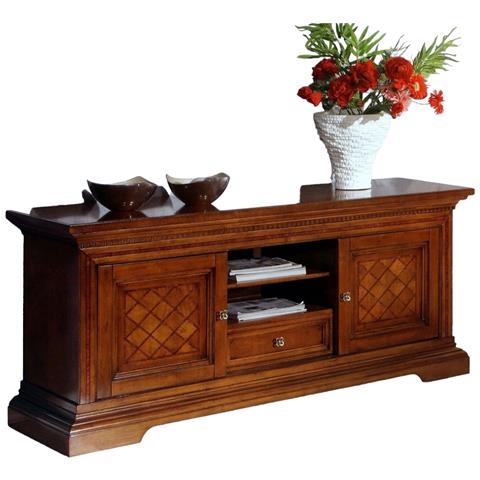 Porta Tv In Legno 2 Ante Scorrevoli Noce Bassano L. 169 P. 53 H. 75 - Foto 1