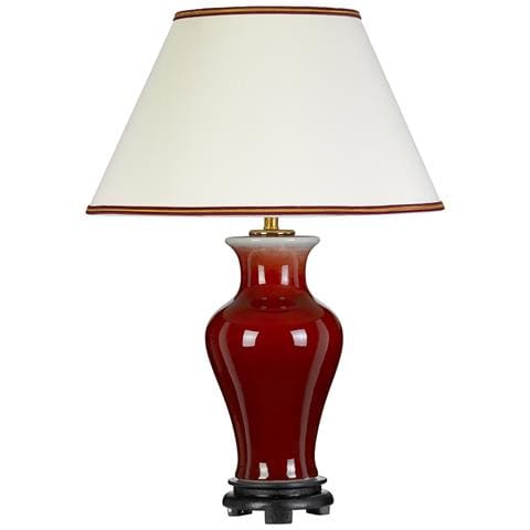 Lampada Da Scrivania Contemporanea Majin Porcellana Rossa 1 Luce E27 - Foto 2