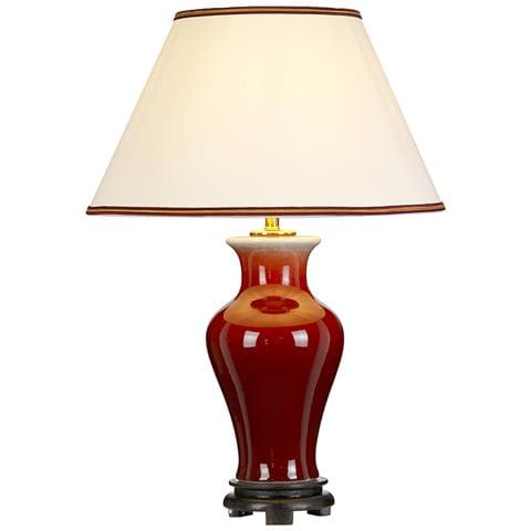 Lampada Da Scrivania Contemporanea Majin Porcellana Rossa 1 Luce E27 - Foto 1