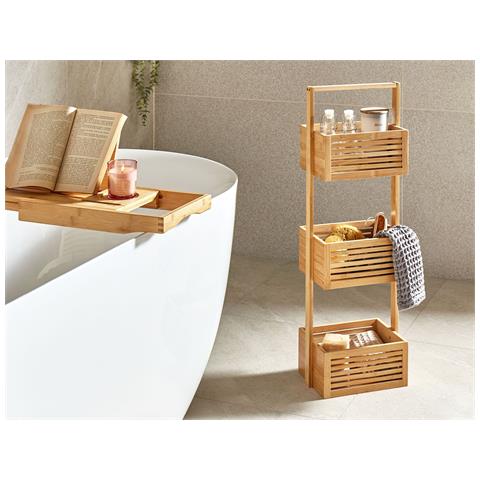 Scaffale Waverly Legno Di Bambù Marrone Chiaro - Foto 1