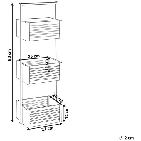 Scaffale Waverly Legno Di Bambù Marrone Chiaro - Foto 6