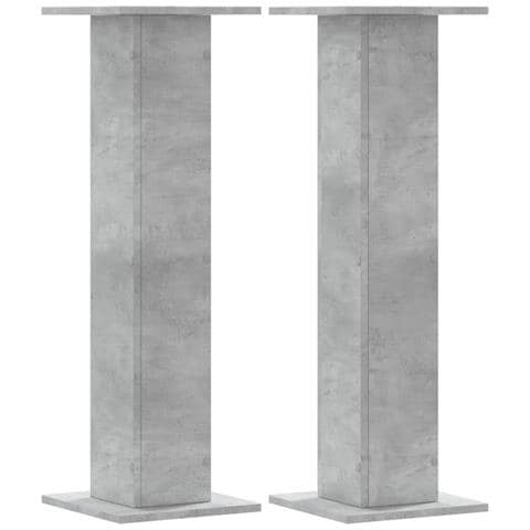 Supporti Altoparlanti 2 Pz Grigio 30x30x95 Cm Legno Multistrato - Foto 2