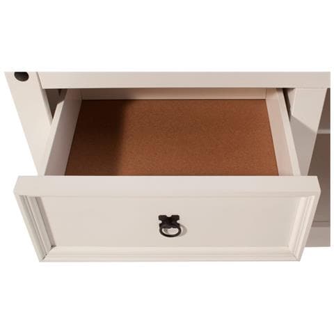 Mexico Credenza Bassa Con 2 Cassetti E 2 Vani A Giorno In Pino Bianco - Foto 8