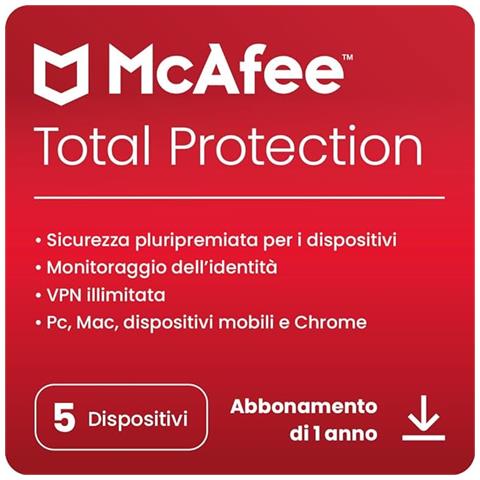 Total Protection 5 Dispositivi 1 Anno | Antivirus, Vpn, Gestore Password, Internet Security Pc /mac /ios /android | Codice Di Attivazione Via E-mail - Foto 1