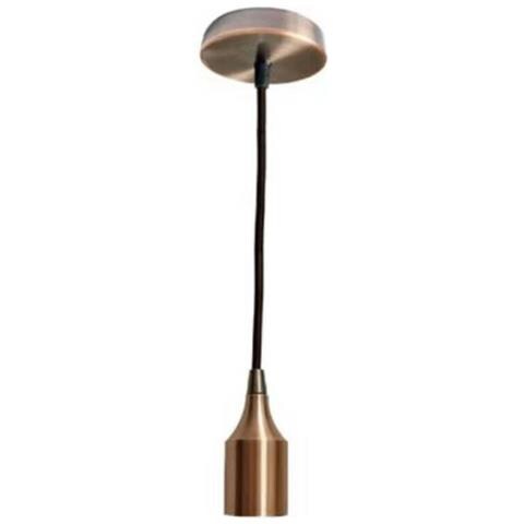 Portalampada Lampadario Sospensione Soffitto Pendente Vintage 2mt Jd02 Bronzo - Foto 1