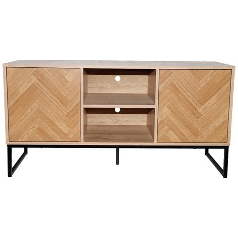 Chevron Buffet Effetto Chevron Con 2 Porte E 2 Nicchie - Foto 1
