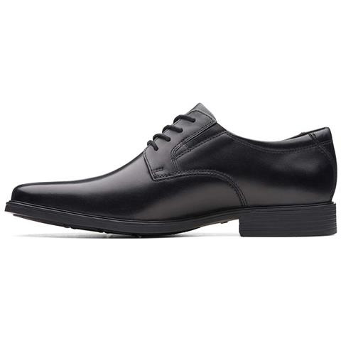Uomo Tilden Plain Nero In Pelle Mezza Scarpa Elegante 40 - Foto 2