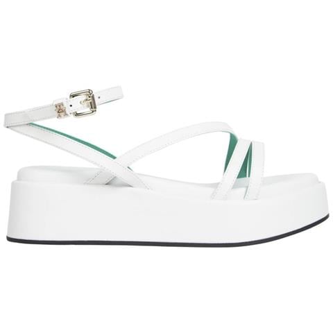 Strap Platform Sandals Sandali Pelle Scarpe Donna Beige Eu 41, Fw0fw07728 Ybl - Foto 1