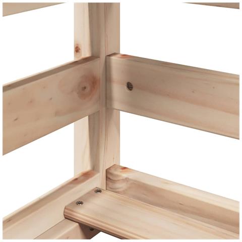 Letto a Castello senza Materasso 90x200cm Massello Pino - Foto 2