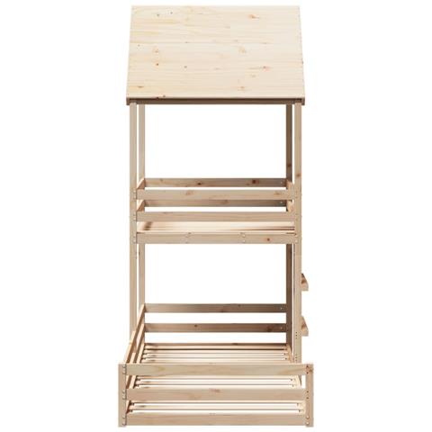 Letto a Castello senza Materasso 90x200cm Massello Pino - Foto 9