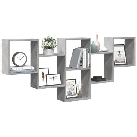 Scaffale A Muro Grigio Cemento 159x18x66 Cm In Truciolato - Foto 3