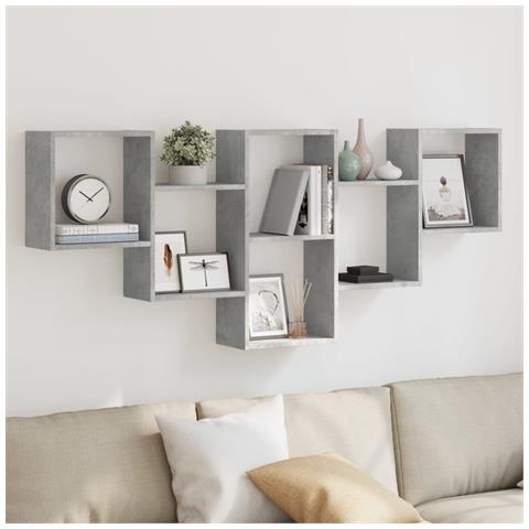 Scaffale A Muro Grigio Cemento 159x18x66 Cm In Truciolato - Foto 1