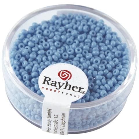 17 Grammi - Perline In Vetro Rotonde Opache Lustrate Foro Ø2mm - Colore Celeste - Foto 1