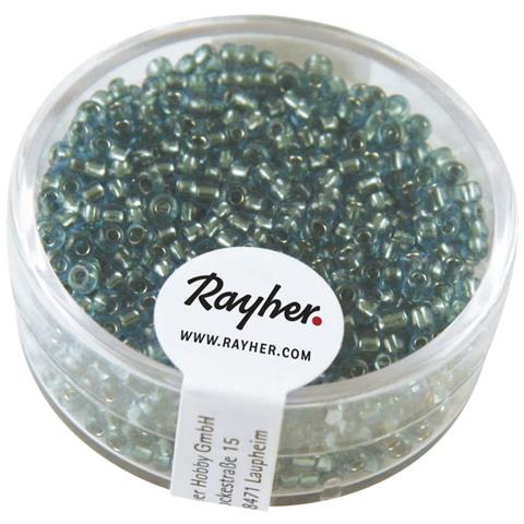 17 Grammi - Perline In Vetro Rotonde Con Foro Argentato Ø2mm - Colore Turchese - Foto 1