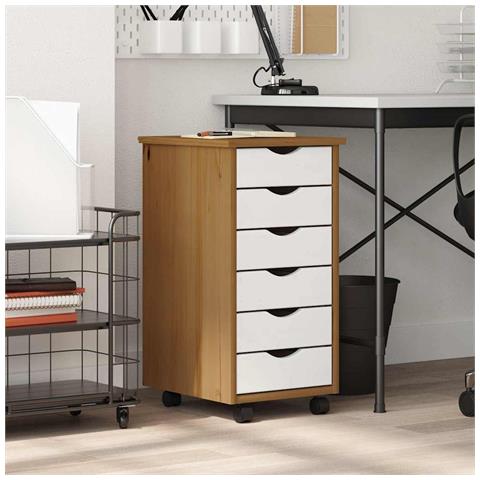 Armadietto Rotante Con Cassetti Moss Ambra Legno Massello Pino - Foto 2