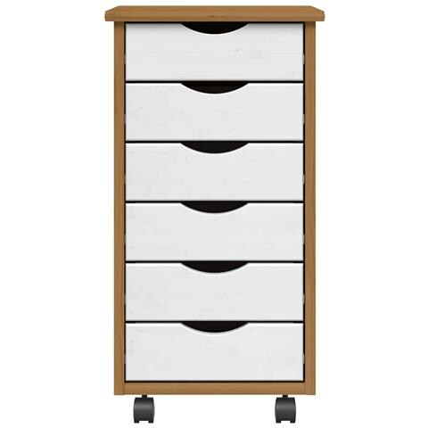 Armadietto Rotante Con Cassetti Moss Ambra Legno Massello Pino - Foto 3