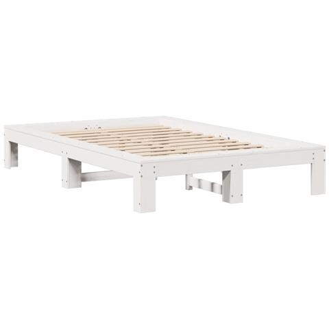 Letto Senza Materasso Bianco 120x190 Cm Legno Massello Di Pino - Foto 3