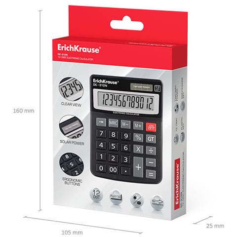 DC-312N calcolatrice Desktop Calcolatrice di base Nero - Foto 5