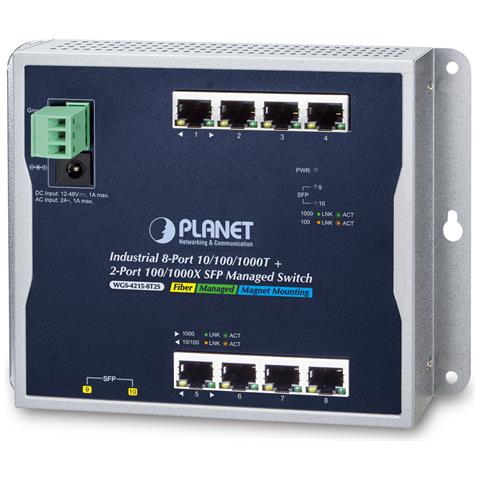 WGS-4215-8T2S switch di rete Gestito L2 Gigabit Ethernet (10/100/1000) Nero - Foto 1