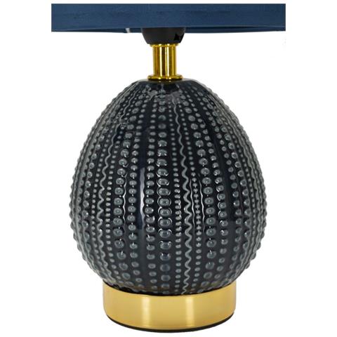 Lampada Da Tavolo Mf100 - Blu - Ceramica - 15x15x30,5 Cm - Foto 2