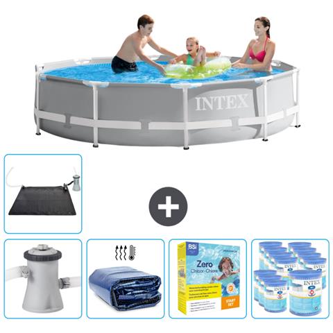 Piscina Fuori Terra - In Giro - 305x305x76 Cm - Grigio - Include Accessori Coordinati Cb25 - Foto 1