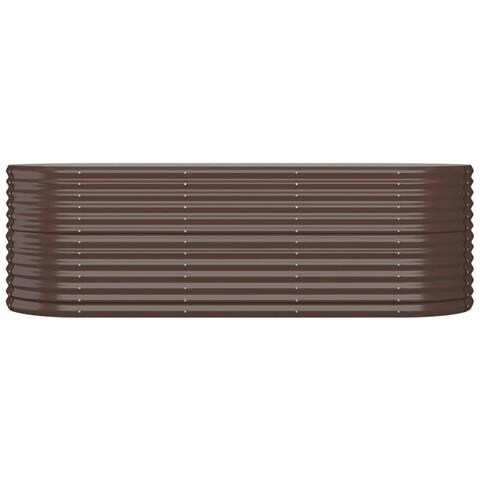 Letto Giardino Acciaio Verniciato A Polvere 224x80x68cm Marrone - Foto 2