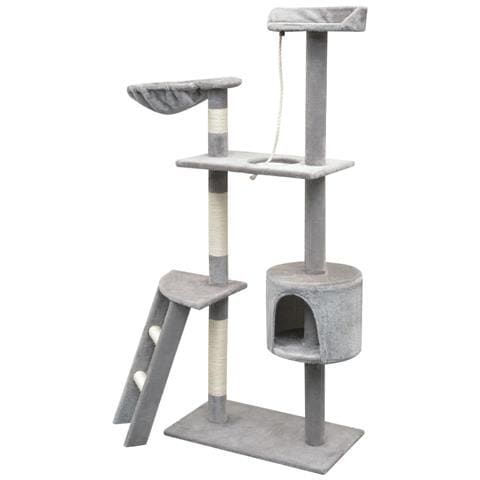Lusso Casadino -  Albero Per Gatti Con Tiragraffi In Sisal 150 Cm Grigio - Foto 1