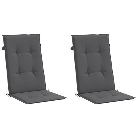 Lusso Casadino -  Cuscini Per Sedie 2 Pz Antracite 120x50x3 Cm In Tessuto - Foto 2