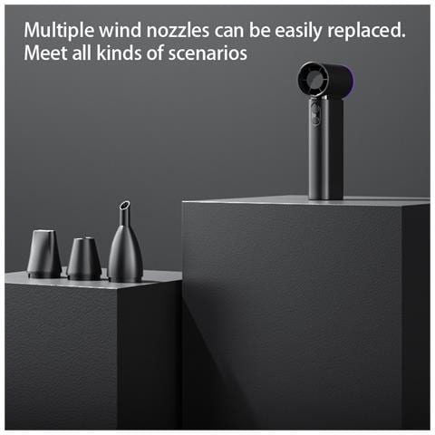 Mini Ventilatore Gy01 Hurricane Force: Potente E Portatile Black - Foto 7