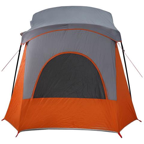 Tenda Campeggio Cabina 5 Persone Grigio Arancione Impermeabile - Foto 8