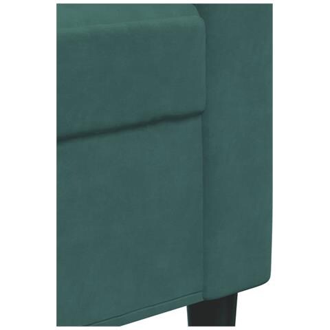 Set di Divani 4 pz con Cuscini e Rinforzi Verde scuro Velluto - Foto 9